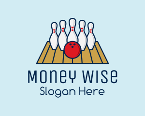 Modern Bowling Game logo design