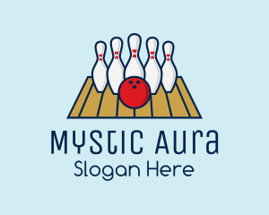 Modern Bowling Game logo design