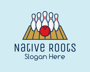 Modern Bowling Game logo design