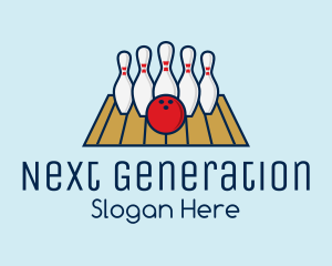 Modern Bowling Game logo design