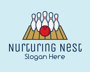 Modern Bowling Game logo design