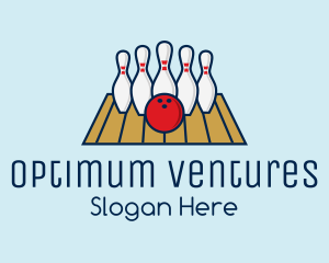 Modern Bowling Game logo design