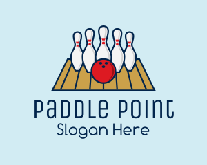 Modern Bowling Game logo design