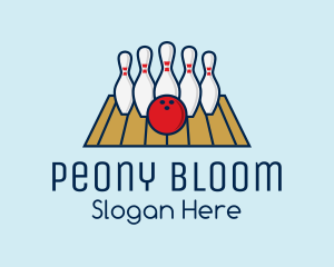 Modern Bowling Game logo design