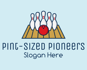 Modern Bowling Game logo design