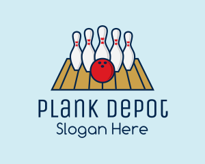 Modern Bowling Game logo design