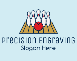 Modern Bowling Game logo design