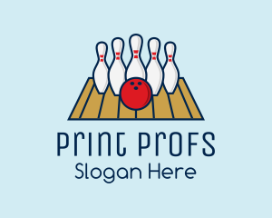 Modern Bowling Game logo design