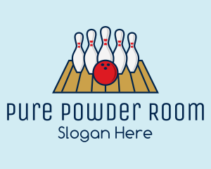 Modern Bowling Game logo design