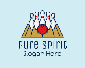 Modern Bowling Game logo design