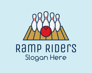 Modern Bowling Game logo design