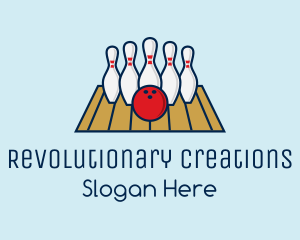 Modern Bowling Game logo design