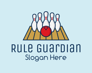 Modern Bowling Game logo design