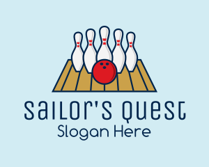 Modern Bowling Game logo design