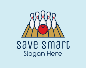 Modern Bowling Game logo design