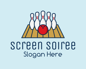 Modern Bowling Game logo design