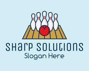 Modern Bowling Game logo design