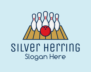 Modern Bowling Game logo design