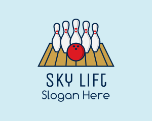 Modern Bowling Game logo design