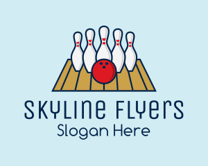 Modern Bowling Game logo design