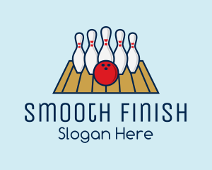 Modern Bowling Game logo design