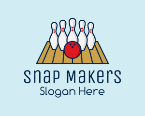 Modern Bowling Game logo design