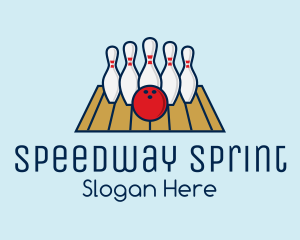 Modern Bowling Game logo design