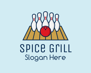 Modern Bowling Game logo design