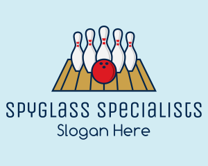 Modern Bowling Game logo design