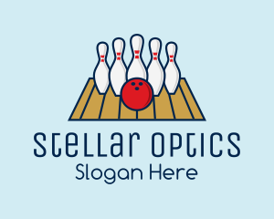 Modern Bowling Game logo design