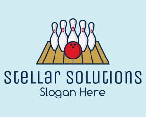 Modern Bowling Game logo design