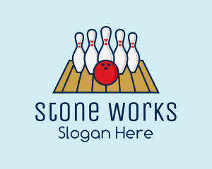 Modern Bowling Game logo design