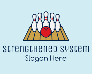 Modern Bowling Game logo design