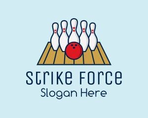 Modern Bowling Game logo design