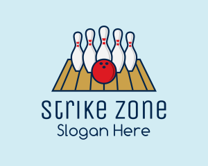 Modern Bowling Game logo design