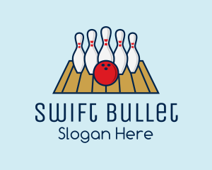 Modern Bowling Game logo design