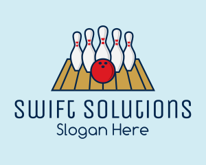 Modern Bowling Game logo design