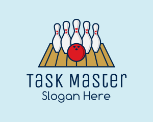 Modern Bowling Game logo design