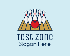 Modern Bowling Game logo design