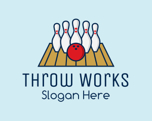 Modern Bowling Game logo design