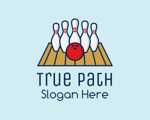 Modern Bowling Game logo design