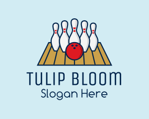 Modern Bowling Game logo design