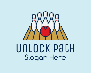 Modern Bowling Game logo design