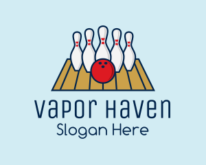 Modern Bowling Game logo design