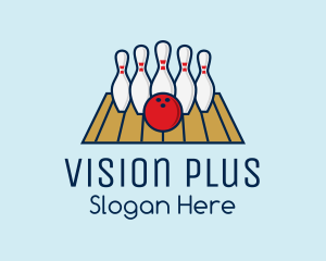 Modern Bowling Game logo design