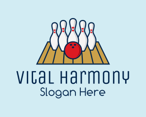 Modern Bowling Game logo design