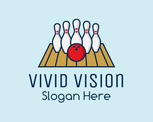 Modern Bowling Game logo design