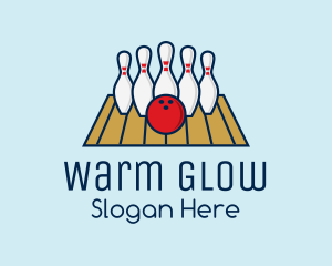 Modern Bowling Game logo design