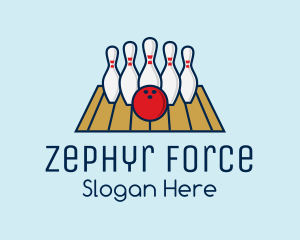 Modern Bowling Game logo design