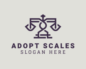 Violet Legal Scale logo design